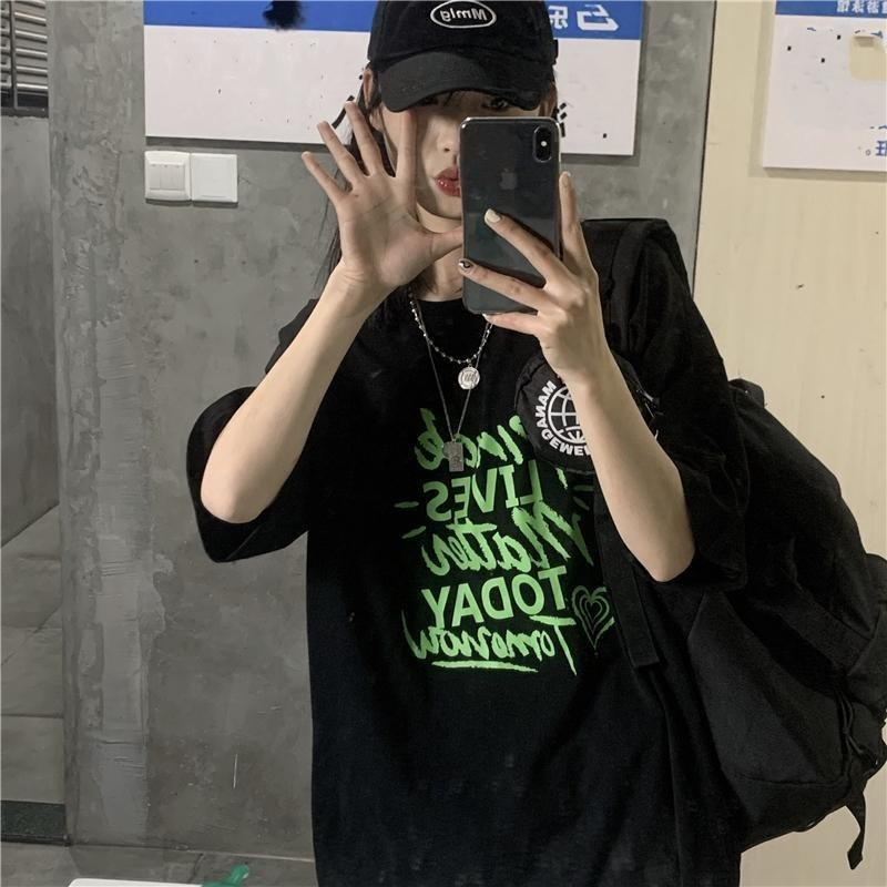 短袖T恤女韓版寬鬆慵懶原宿上衣chic港味