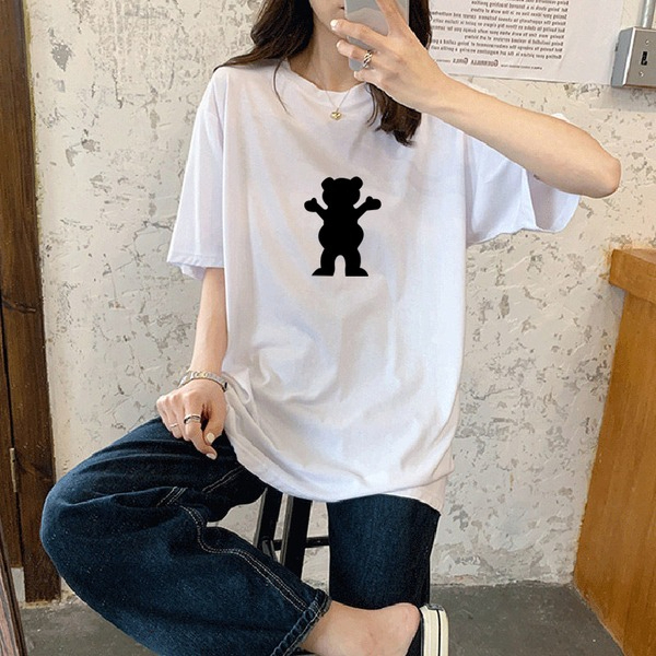 短袖T恤女韓版寬鬆慵懶原宿上衣chic港味