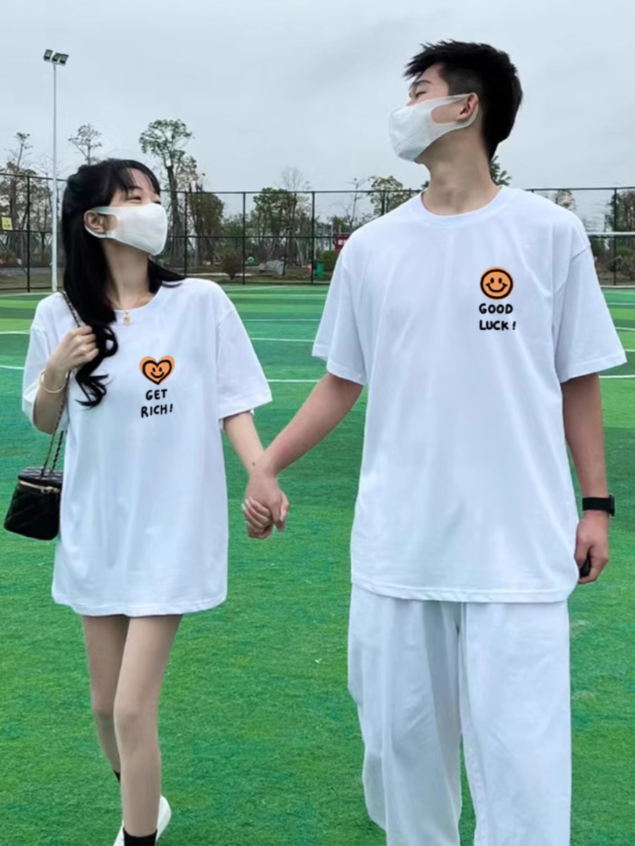 特別的情侶裝t恤夏季裝2024新款roora小眾高級感超火純棉早春短袖