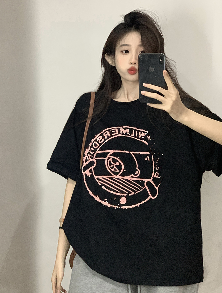 原創~實拍~印花純棉短袖T恤女印花半袖上衣