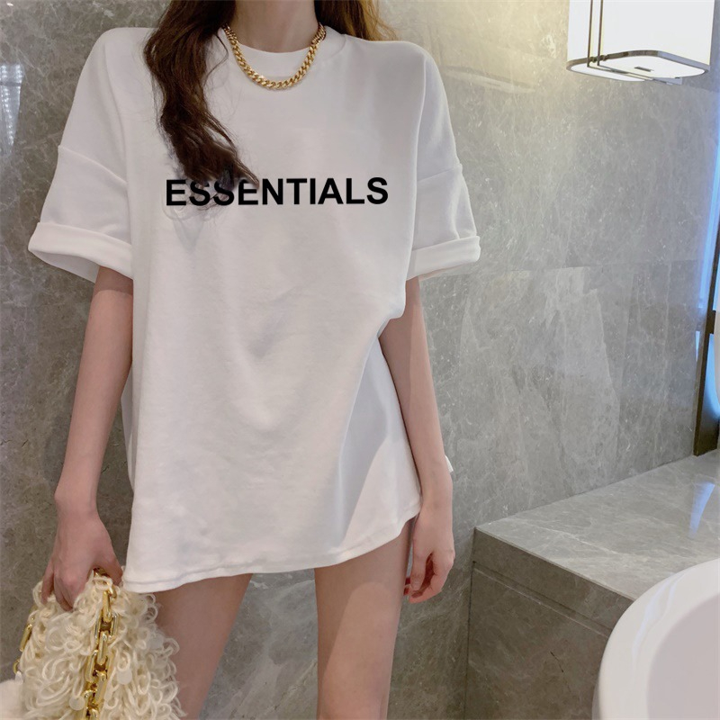 下衣失蹤配闊腿褲上衣慵懶風寬鬆短袖T恤女夏季百搭港味半袖體恤