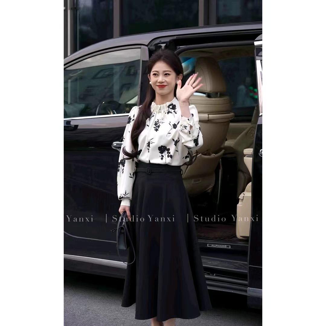 Jin Yanxi's late design temperament spring fashion high-end long-sleeved shirt