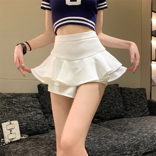 Real shot of short skirt for women 2024 spring season new style high waist slimming design niche hot girl a line bust