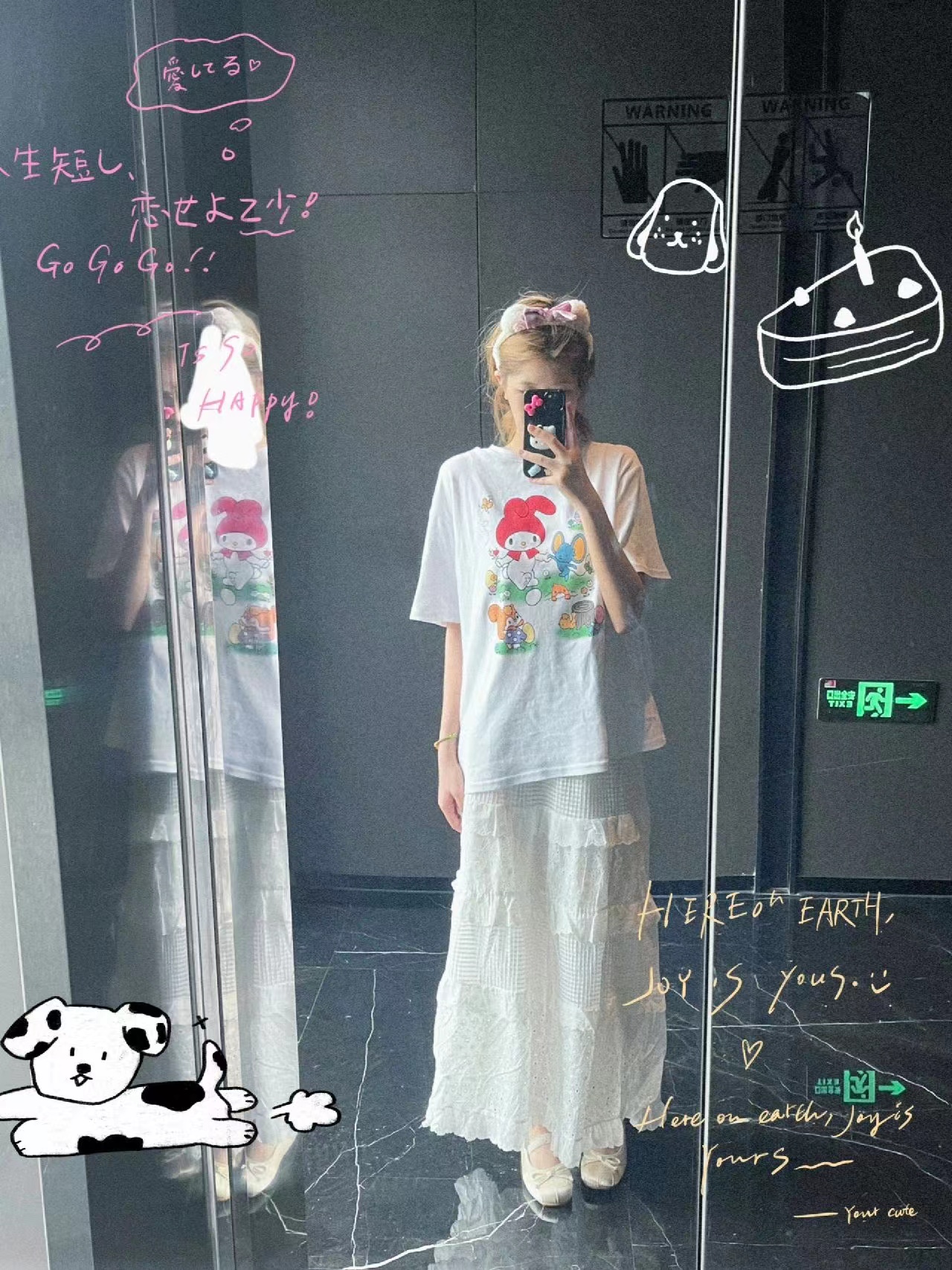 高質量純棉220克精梳緊密手感好直播品質前印花短袖t恤女