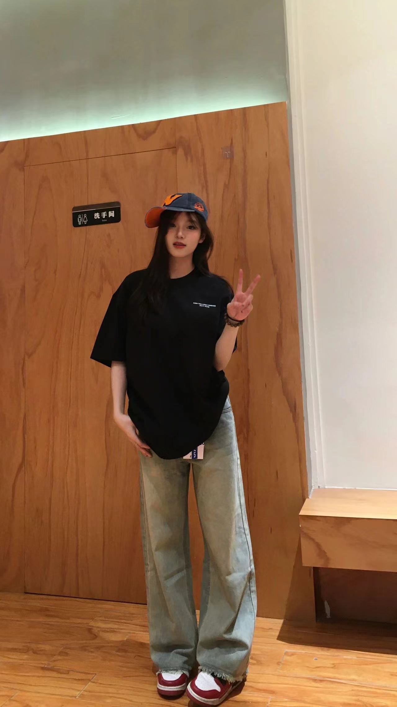 高質量純棉220克精梳緊密手感好直播品質前後印花短袖t恤女