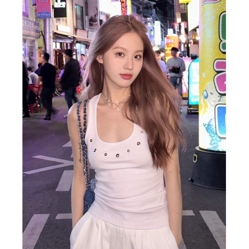 已出貨 純棉小吊帶背心女夏季純色淑女常規簡約超修身