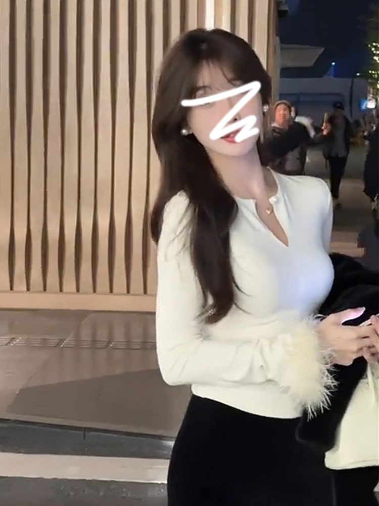 內搭打底衫女春秋季高級感2024新款小個子香風別致絕美修身小上衣