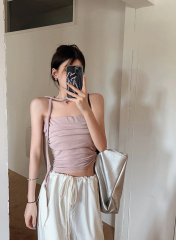 Real shot of pure lust style niche sexy inner wear and outer wear slimming wrap around scarf straps tube top