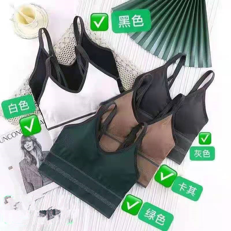 2024夏季新款胖妹妹裹胸女裝打底外穿運動背心螺紋吊帶