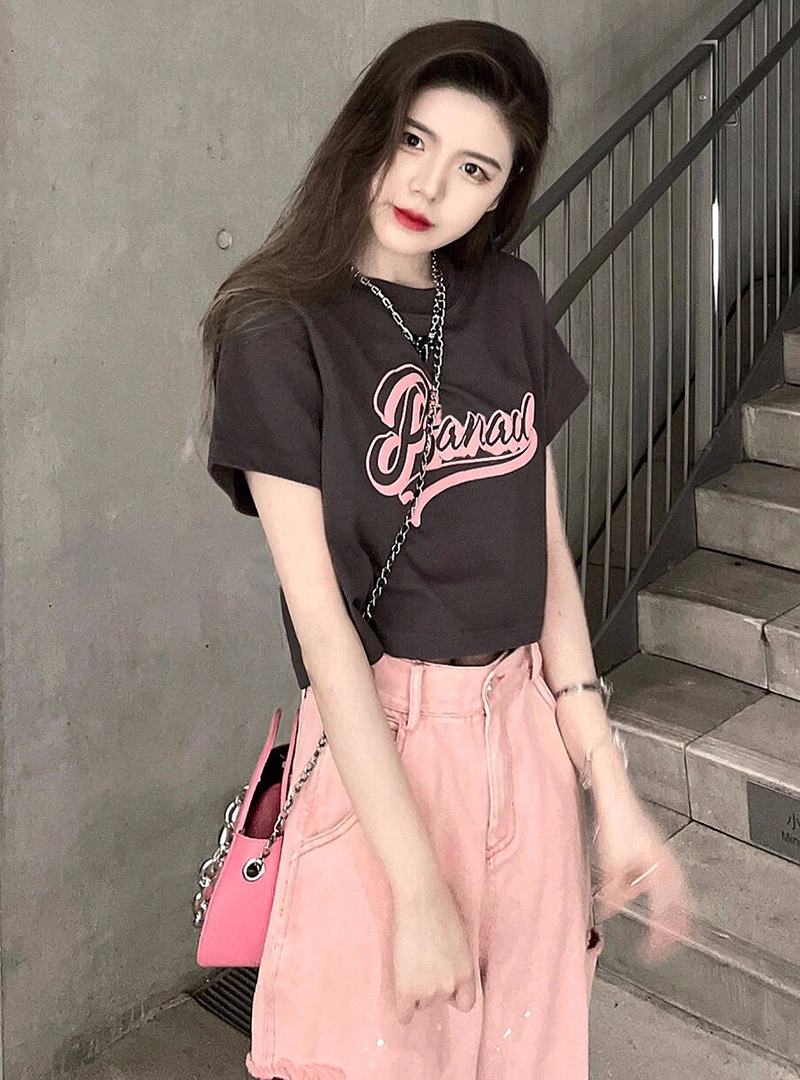 Official picture 92 cotton/8 spandex 40 count 210g pure cotton slim short T-shirt women's short sleeves