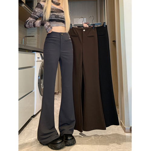 Real shot!  2024 New Style Casual Pants Design Suit Pants Women's Micro-Flax Slim Fit Pants