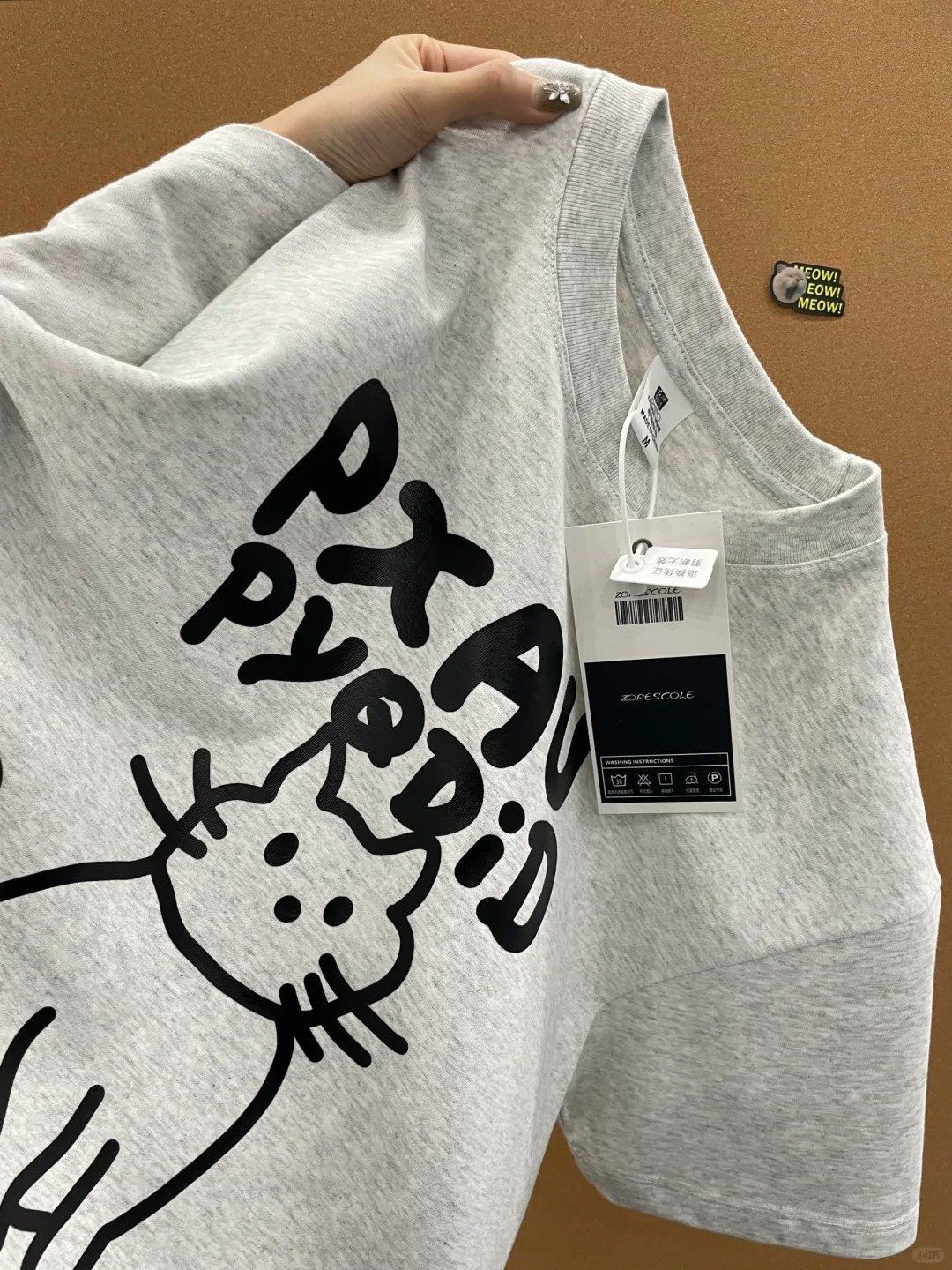 純棉220克，精梳緊密夏季新款寬鬆印花短袖T恤女上衣情侶