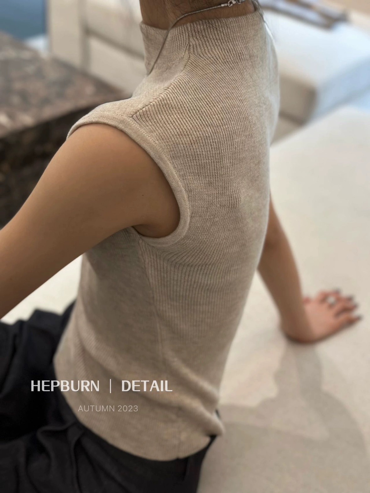 背心女2024新款春夏半高領針織衫無袖背心百搭疊穿修身打底衫上衣
