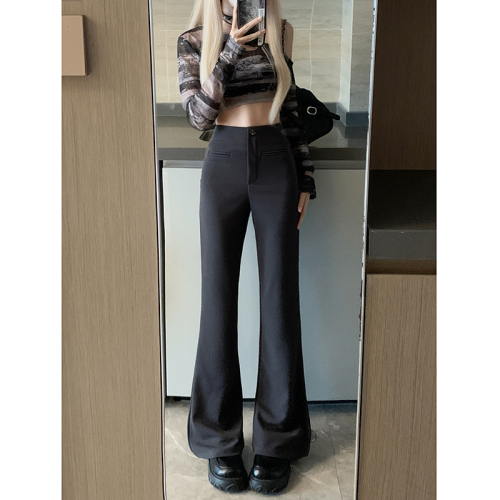 Real shot!  2024 New Style Casual Pants Design Suit Pants Women's Micro-Flax Slim Fit Pants