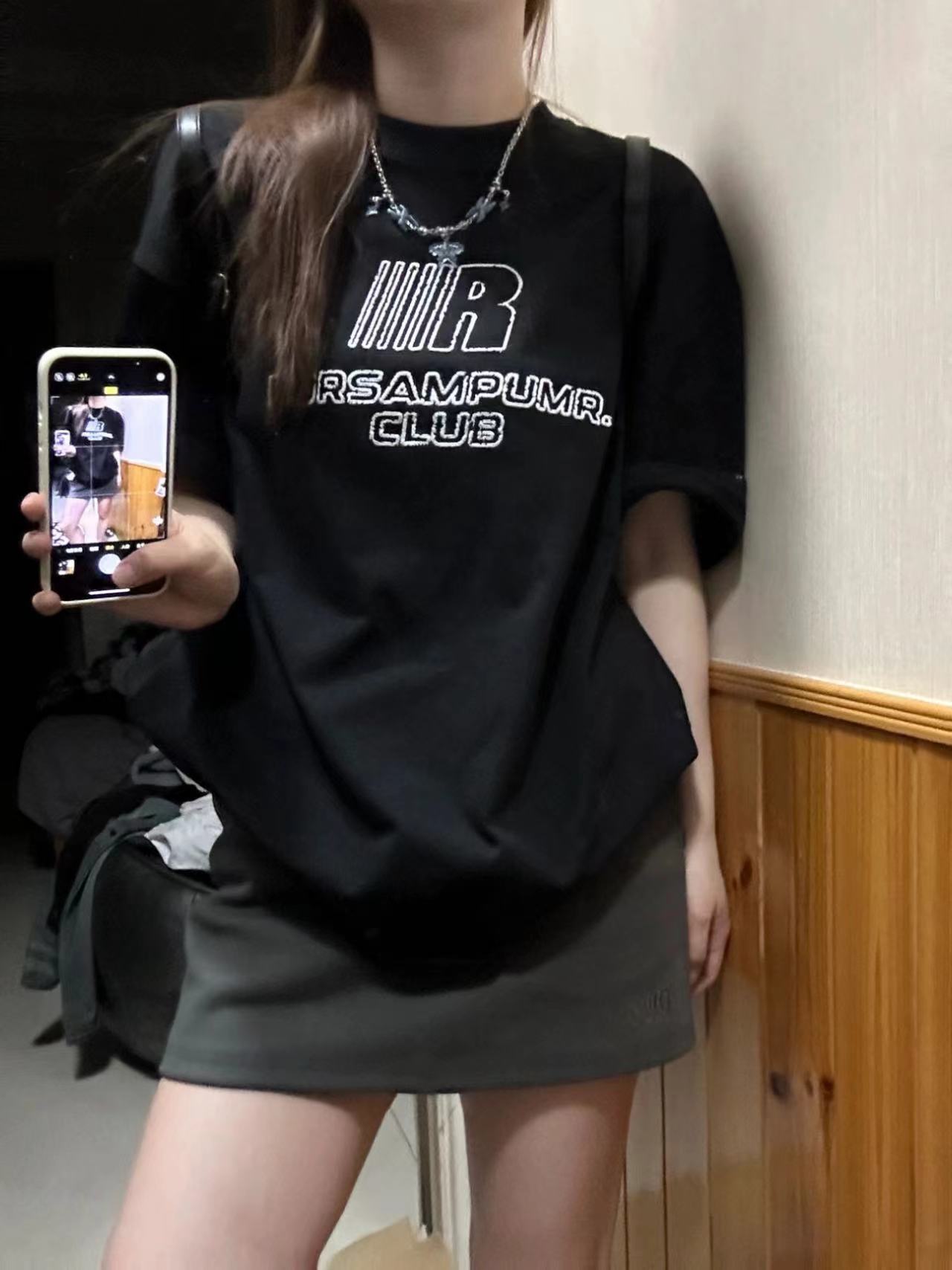 高質量純棉220克精梳緊密手感好直播品質前印花短袖t恤女
