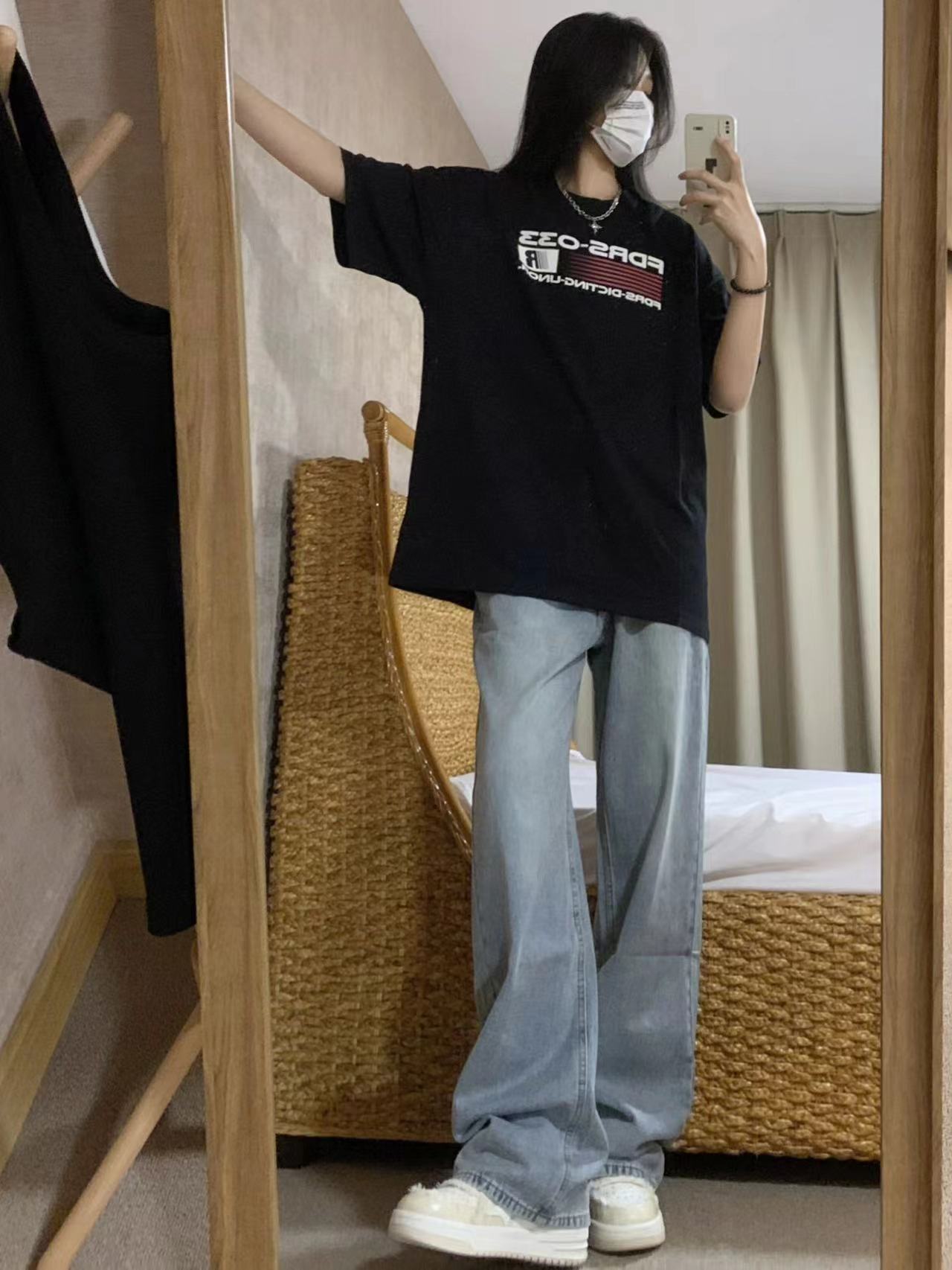 高質量純棉220克精梳緊密手感好直播品質前印花短袖t恤女