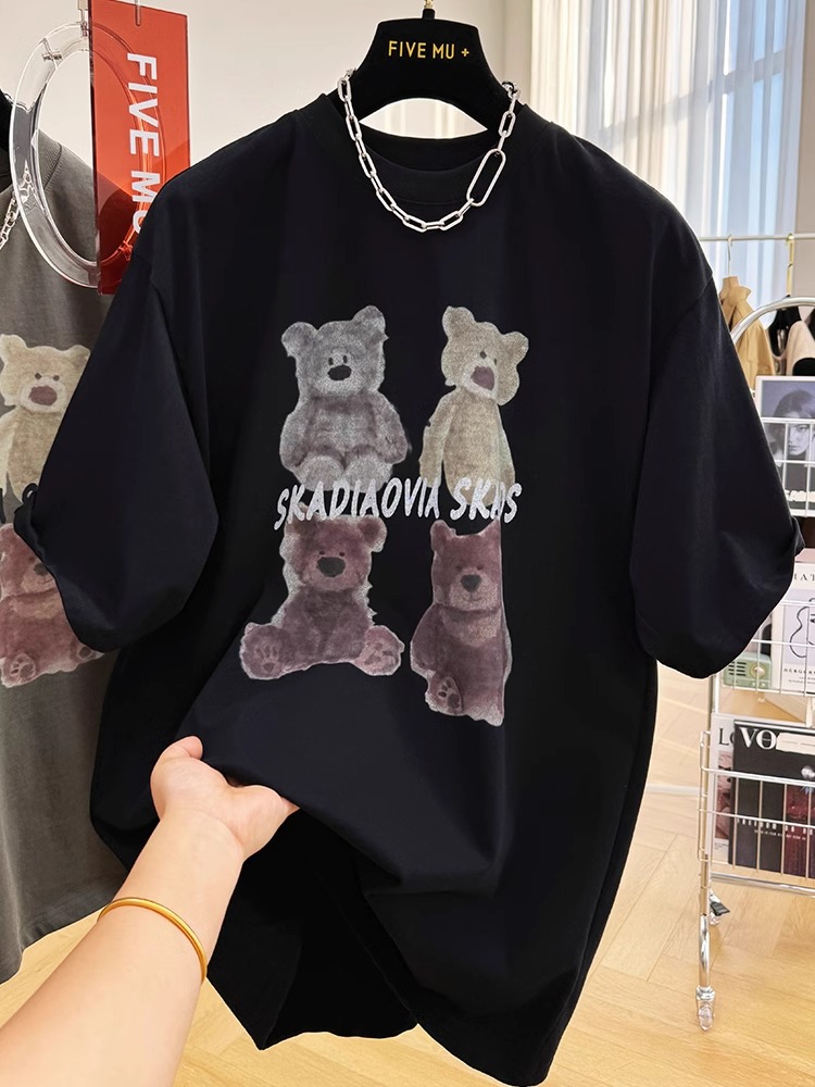 Official picture 220g/combed cotton back collar with seamed edge S-XXXL summer short-sleeved T-shirt for women