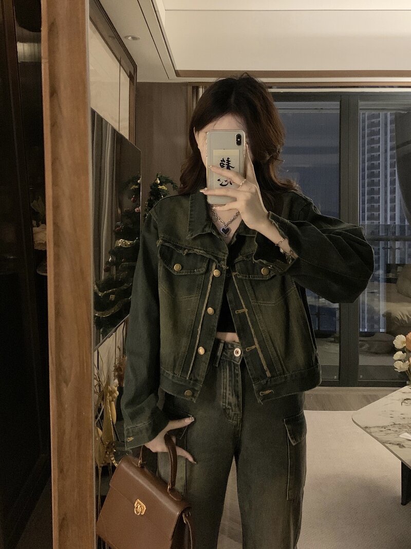 復古毛邊氣質牛仔外套女春季2024新款設計感小眾做舊百搭時尚上衣