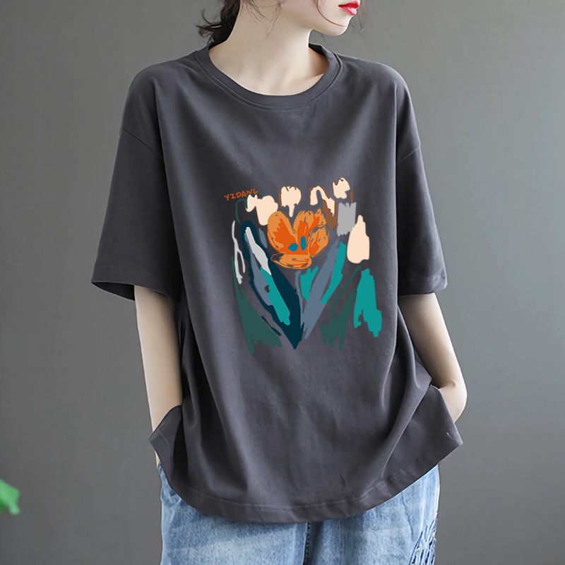 6133白色時尚小眾顯瘦夏裝微胖女內搭打底衫簡約短袖t恤女夏