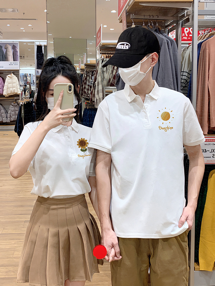 網紅情侶裝夏季裝2024新款春秋款disoo特別的POLO衫短袖t恤上衣服