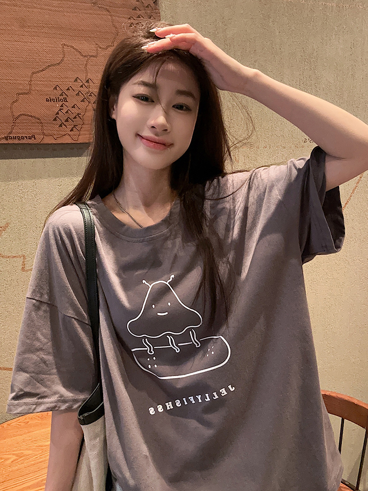 原創~實拍~印花純棉短袖T恤女印花半袖上衣
