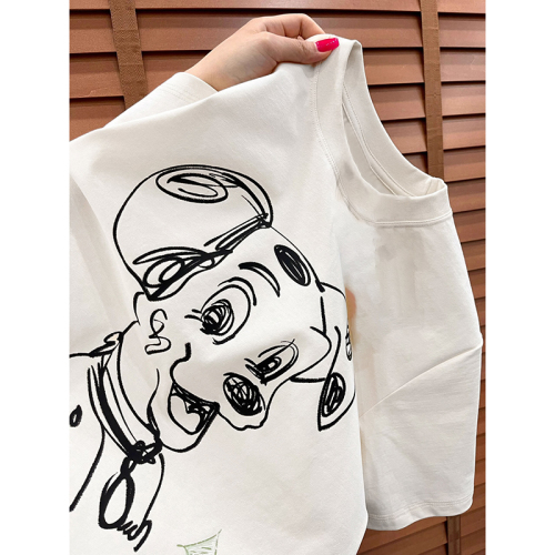 English has been changed 1745# official picture 200g back bag spring and summer pure cotton large size short-sleeved T-shirt