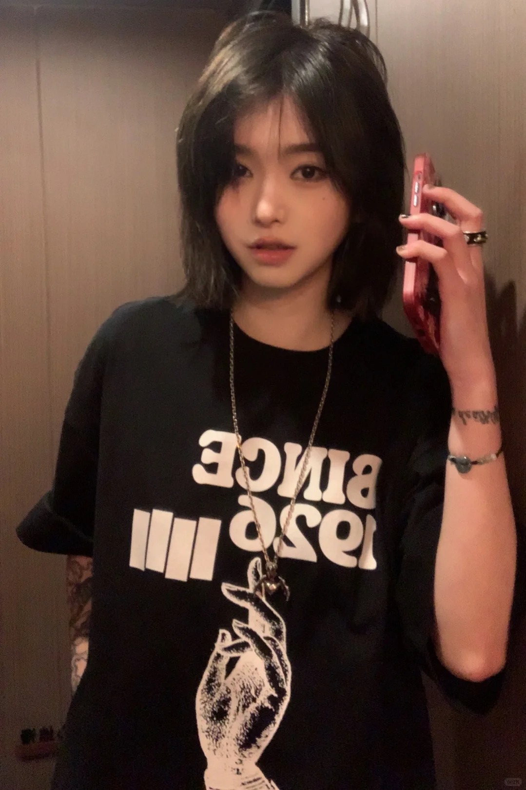 純棉220克，精梳緊密夏季新款寬鬆印花短袖T恤女上衣情侶