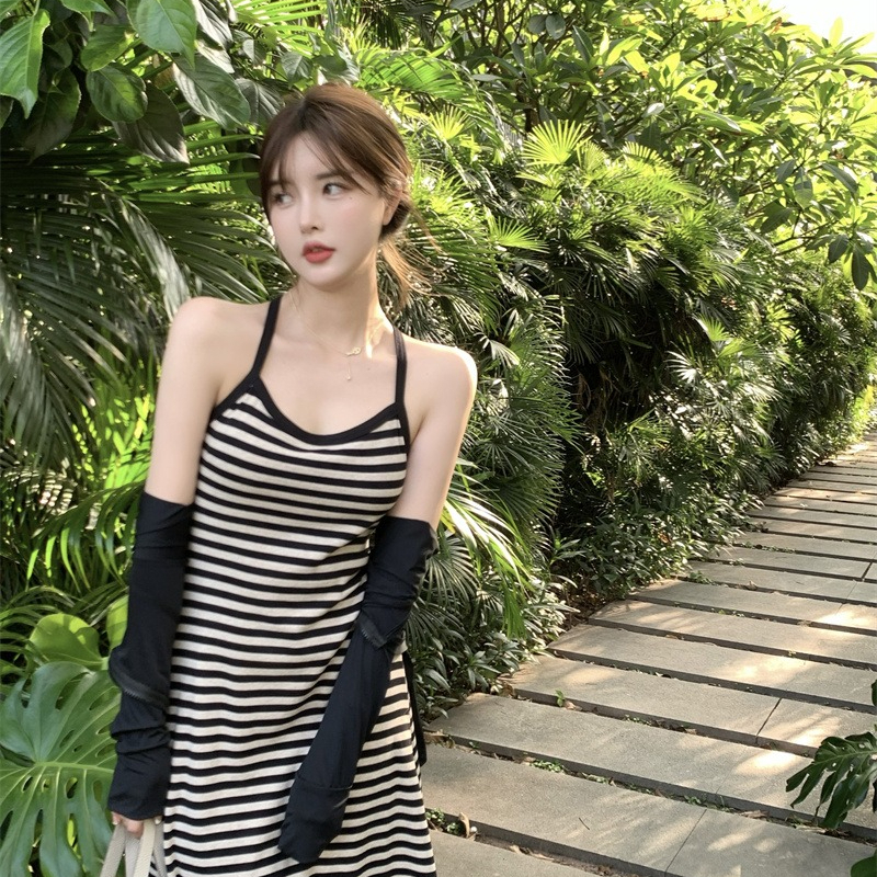 純欲辣妹減齡吊帶套裝女2024春針織開衫坎肩性感背心時尚兩件套