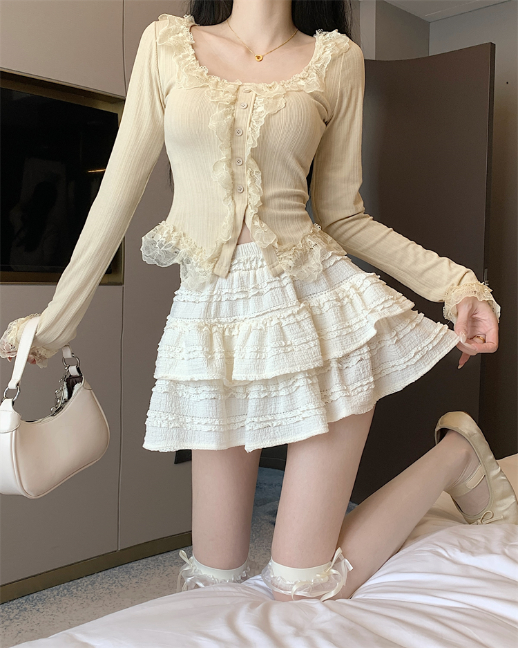 實拍 ~芭蕾風甜美蛋糕半身裙女新款蓬蓬百搭短裙