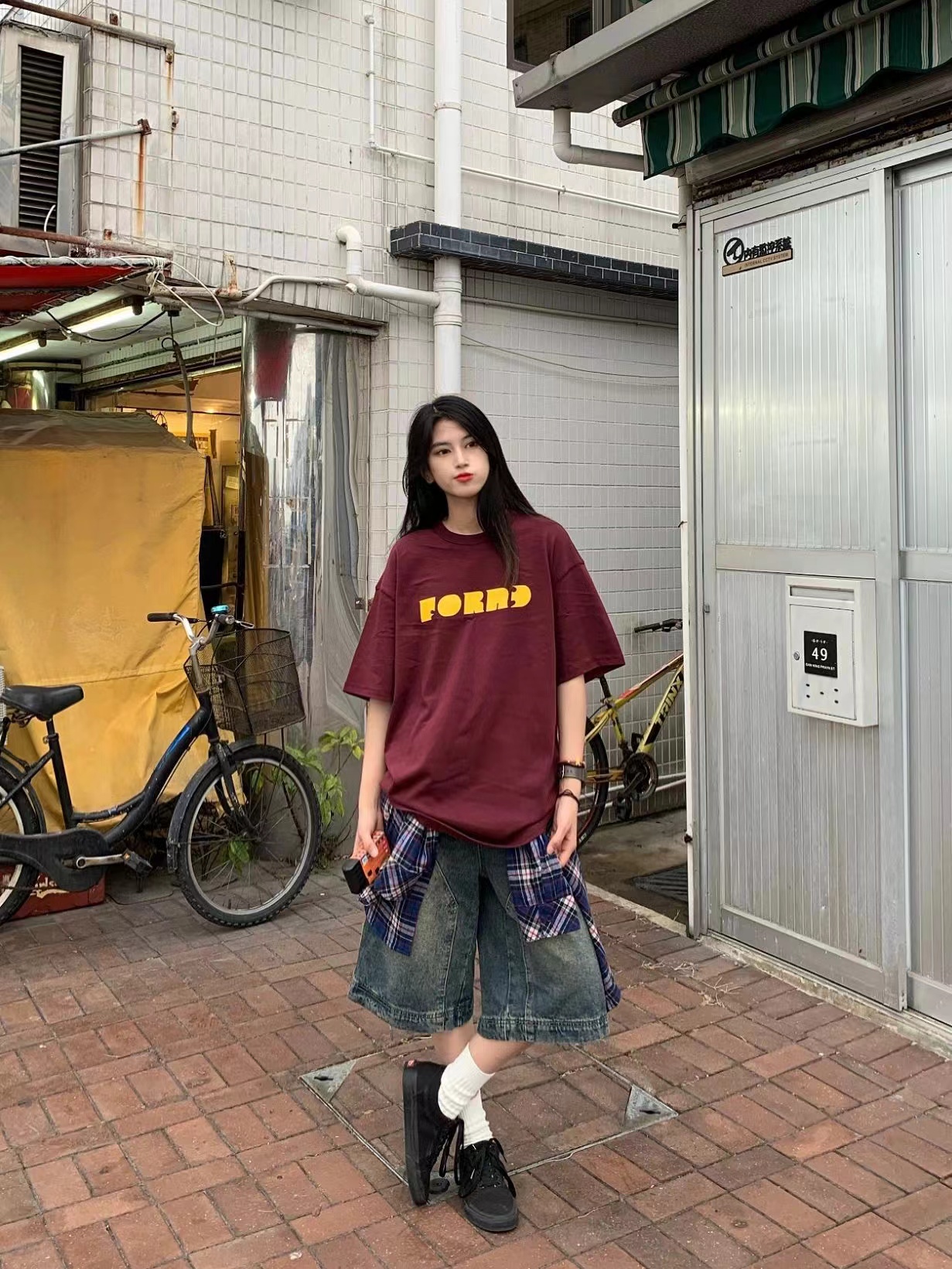 高質量純棉220克精梳緊密手感好直播品質前印花短袖t恤女
