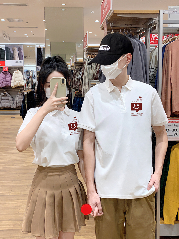 網紅情侶裝夏季裝2024新款春秋款disoo特別的POLO衫短袖t恤上衣服
