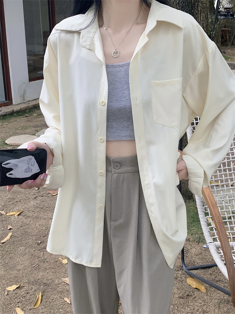 7309 real shot large size shirt tops for women summer casual loose chic small long sleeve sun protection shirt jacket