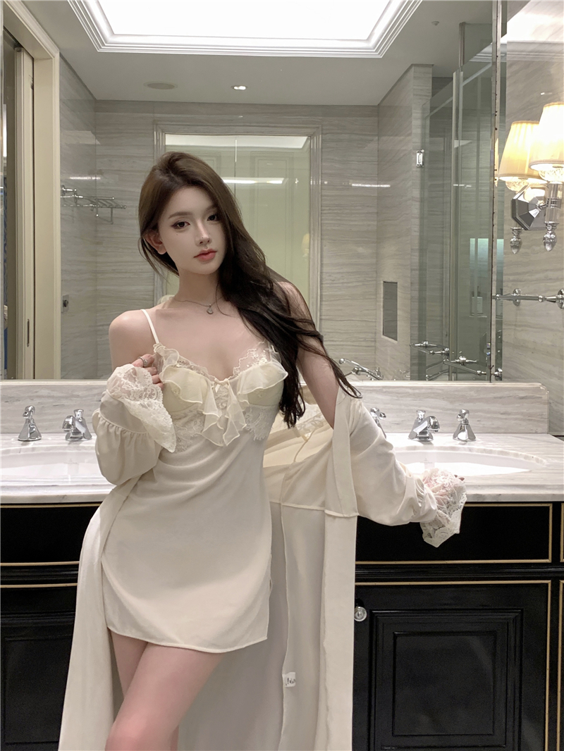實拍~性感睡衣女2024新款夏季胸墊內衣吊帶裙睡裙火辣純欲