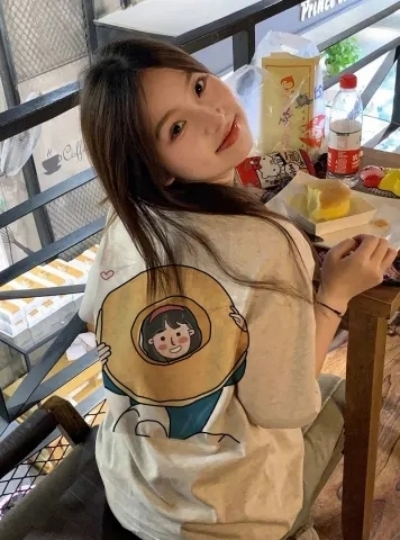 200g 100% cotton high-density silo spinning summer pure cotton T-shirt oversize large size Korean women