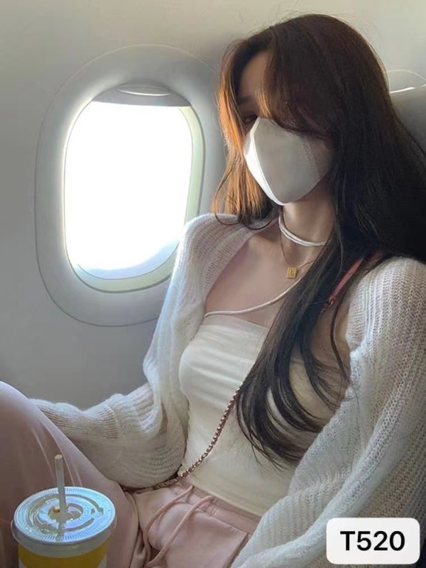 白水女 防曬針織開衫女春夏薄款外搭純欲罩衫肌理感長袖披肩上衣