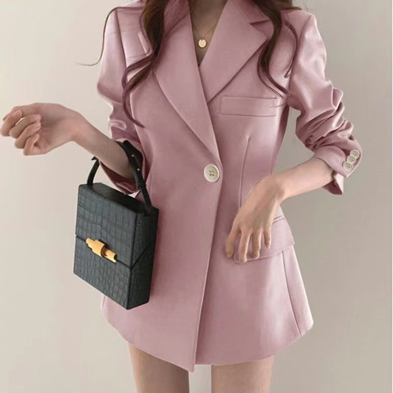 Small suit jacket for women 2024 spring and autumn new retro Hong Kong style chic slim slim student casual suit top
