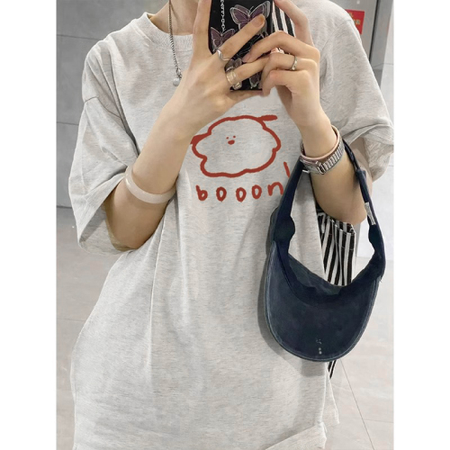 English has been changed 1893# official picture 200g back bag spring and summer new style pure cotton short-sleeved T-shirt trend