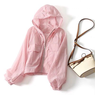 Loose and comfortable sun protection clothing for women short 2024 light and breathable summer sun protection clothing loose hooded sun protection clothing