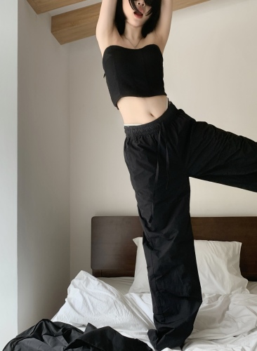 Actual shot of outdoor breathable assault pants, new versatile high-waist drape sports pants, loose casual trousers