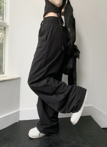 Actual shot of outdoor breathable assault pants, new versatile high-waist drape sports pants, loose casual trousers