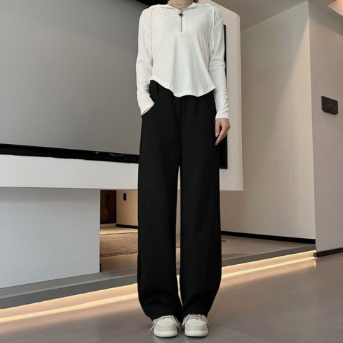 Spring and autumn American trendy floor-length pants for women, banana pants, wide-leg pants, casual sports pants, street style ins trend