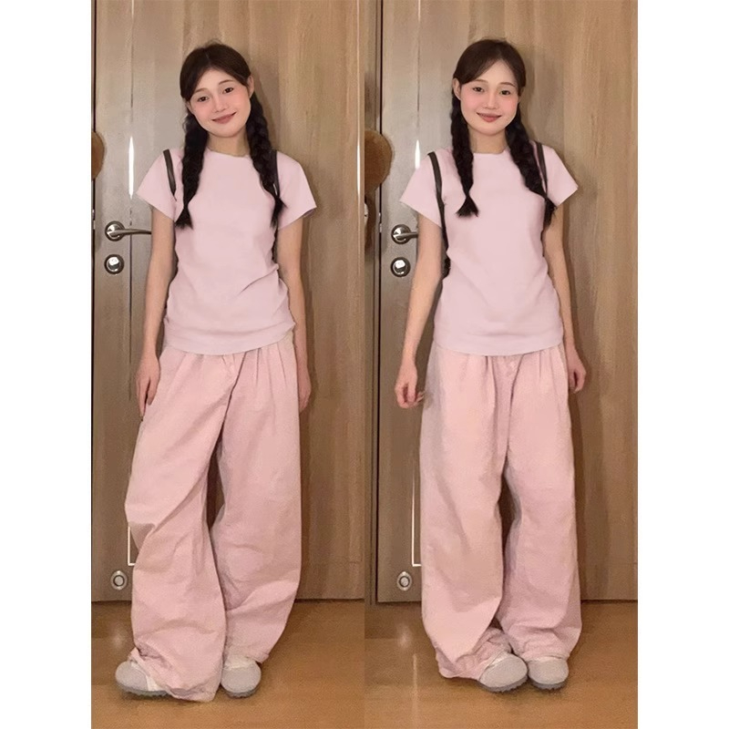 純棉210克40支奧代爾帶彈力直播品質 純色 修身短袖t恤女