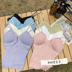 Real shot!  New style sexy lace camisole, slimming and beautiful back hot girl bottoming top