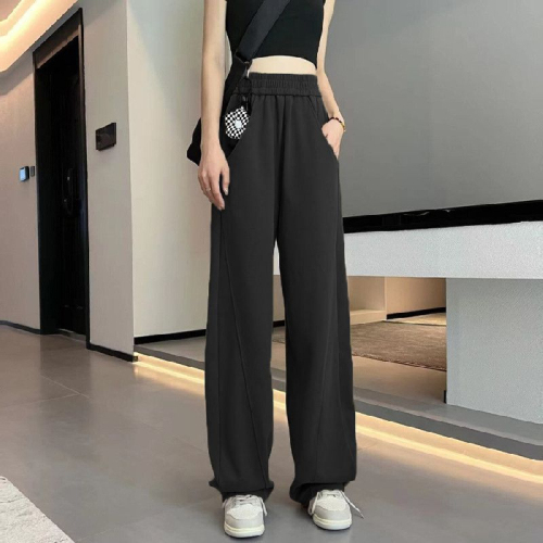 Spring and autumn American trendy floor-length pants for women, banana pants, wide-leg pants, casual sports pants, street style ins trend