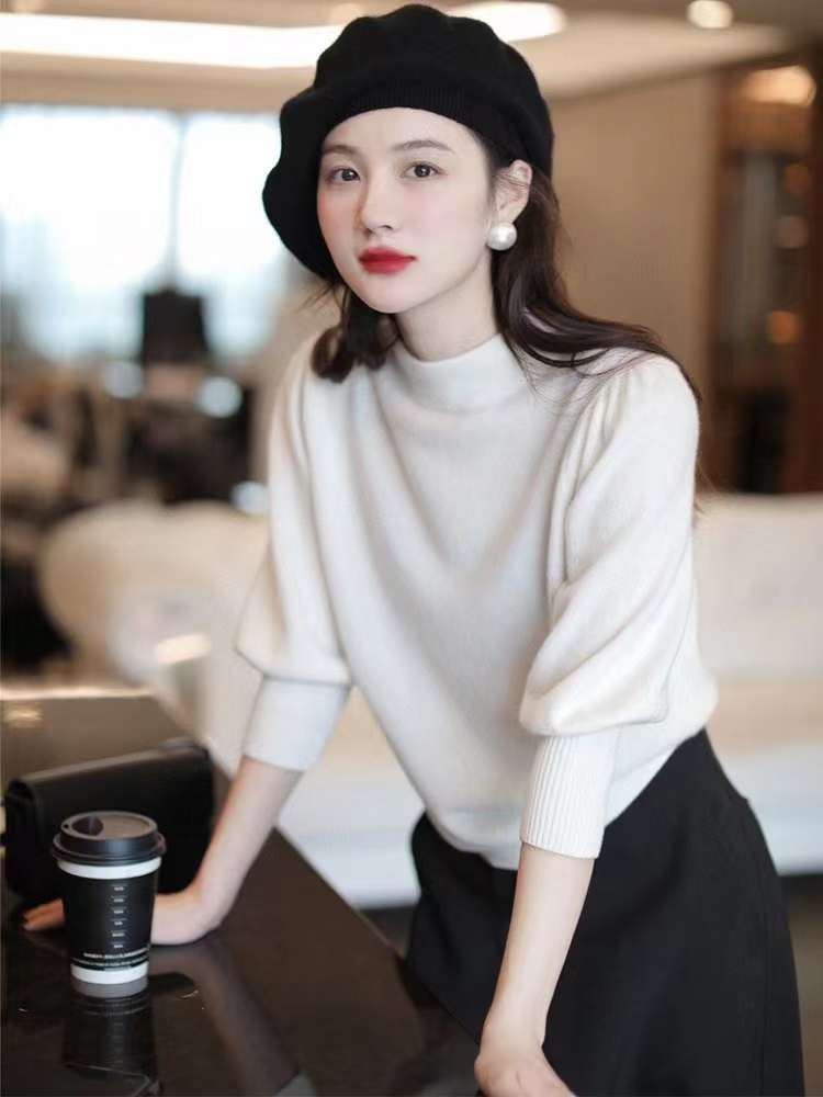 歐洲站2024早秋新款連帽抽繩條紋拼色寬鬆羊毛針織衫百搭女上衣潮