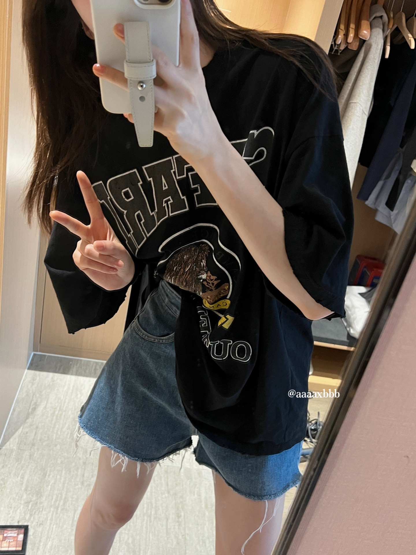 「bf風」親膚軟軟～oversize安全感朋克街頭T恤