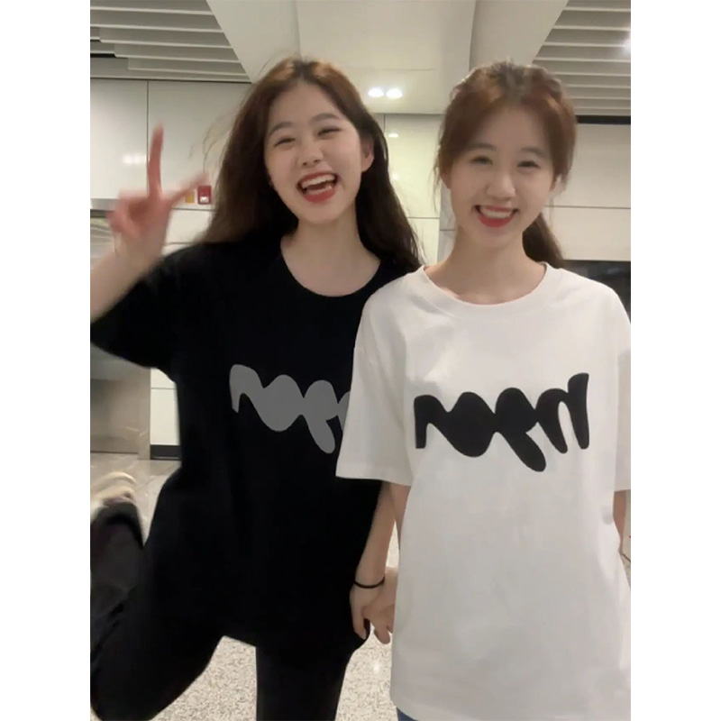 官圖 重磅/精梳純棉 後包領 有縫邊 S-XXXL 夏裝短袖T恤女