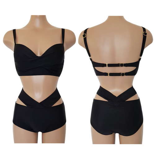 Korean two-piece set 2024 new sexy small breast push-up split summer bikini internet celebrity style swimsuit for women