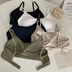 Shot Spring Camisole Ice Silk Underwire Bra Fixed Cup Beauty Back Anti-Slip Camisole Wrap for Women