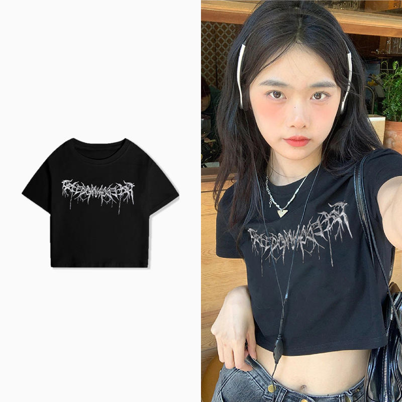 Summer slimming hot girl short-sleeved tops T-shirt for women